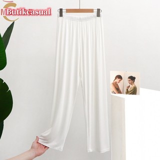 Quần Cotton Modal dáng thẳng rộng 2025 co giãn, dài trơn