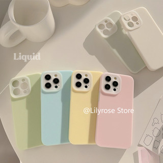 Ốp Điện Thoại Jelly Liquid Cho iPhone 16 15 14 13 12 Pro Max Vỏ Apple iPhone 11 16 Plus Chống Rơi Đơn Giản Hồng Vàng Xanh Dương