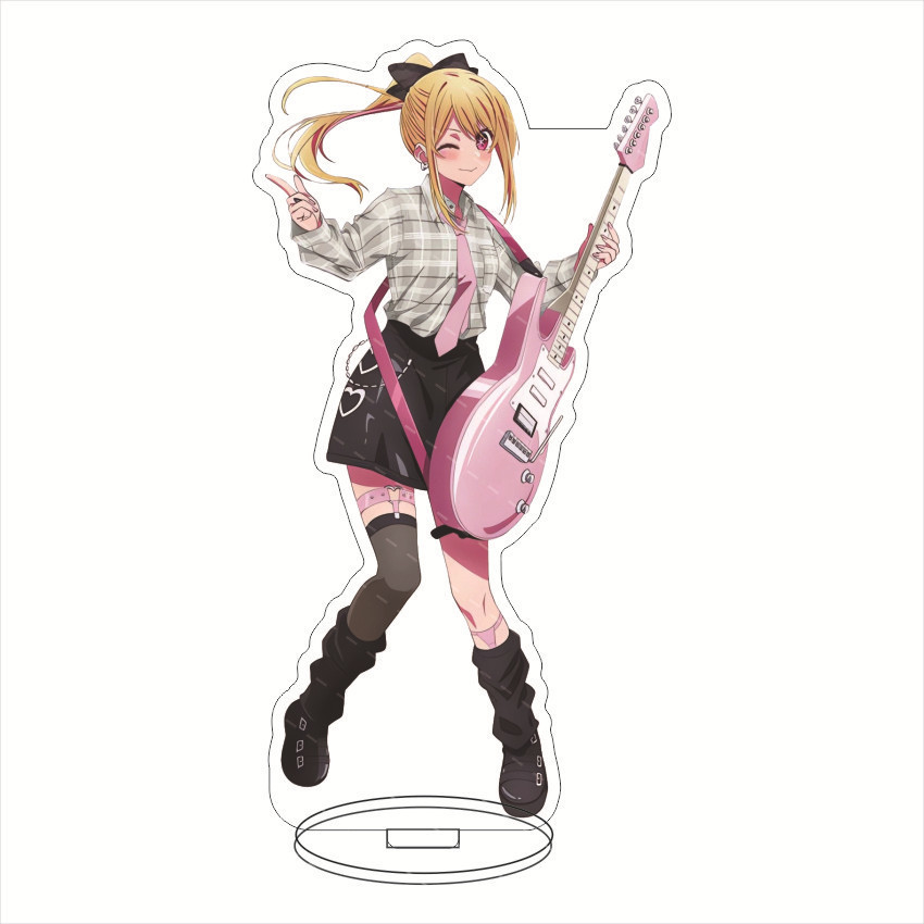 Móc Khoá, Mô Hình Standee Anime Oshi No Ko Nhân Vật Akuamarin Hoshino Ai Rubii Trang Trí Bàn Học, Làm Việc