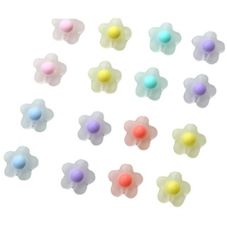 Phụ kiện acrylic DIY hoa mận mờ trong suốt nhiều màu sắc, bông tai, kẹp tóc, chất liệu ốp điện thoại bán buôn