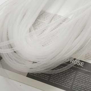 6mm Phụ kiện tóc màu sắc đồng nhất Ống lưới polyester đàn hồi Phụ kiện DIY Dây chuyền Trang sức Vật liệu quần áo Bán buôn