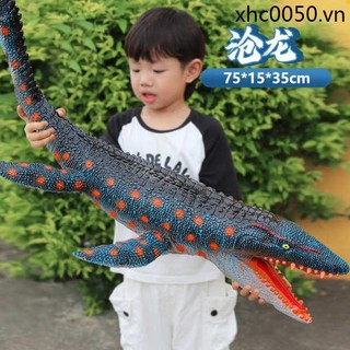 Mới Kích Thước Lớn Mô Phỏng Cao Su Mềm Khủng Long Đồ Chơi Giọng Nói Mosasaurus Rồng Bay Mô Hình Bé Trai Búp Bê 3-4-5-6 Tuổi
