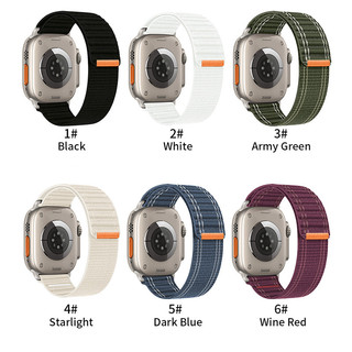 Dành Cho Apple Watch Dây Đeo 2024 Mới Nylon Vòng Dây Đeo Cho iWatch Band Ultra 2 49mm 46mm 45mm 44mm 42mm 41mm 40mm 38mm Series Dây Thể Thao