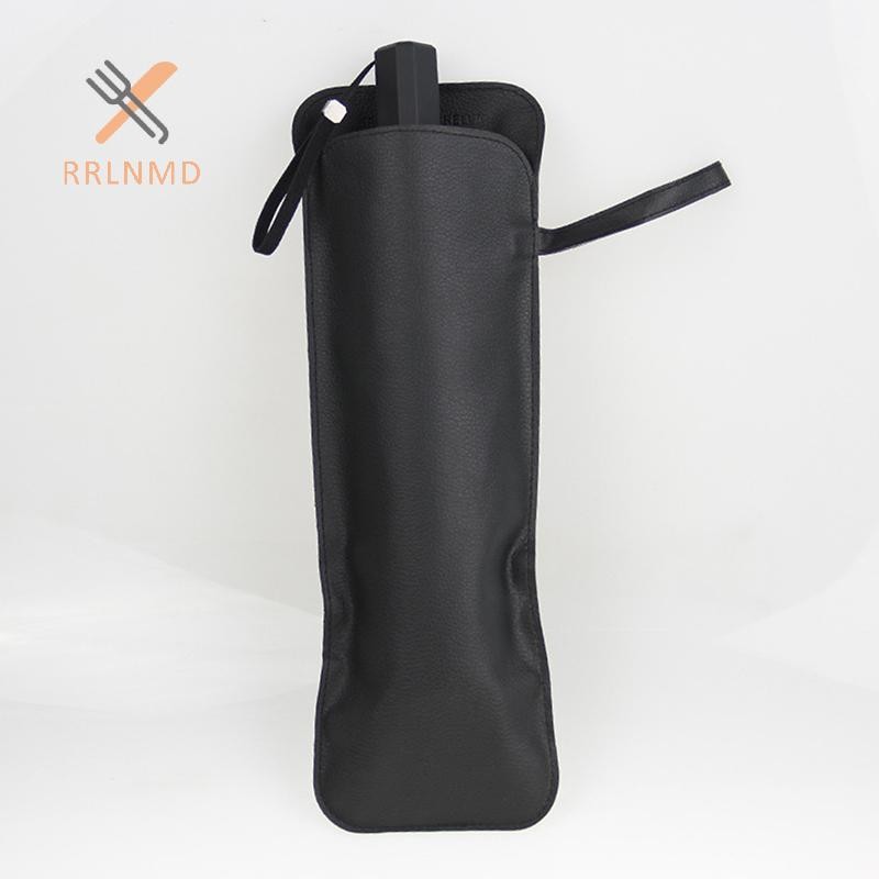 Rrlnmd Đen Da PU Ô Bao Da Di Động Ô Chống Thấm Nước Lưu Trữ Túi Ô Túi Di Động Ô Bao MỚI