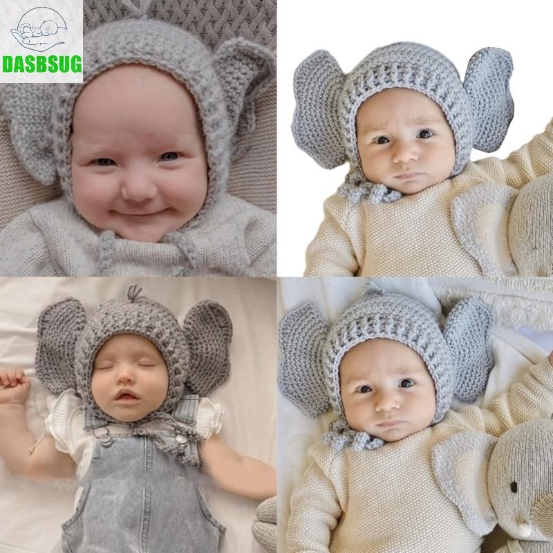 Dasbsug Hoạt Hình Động Vật Theo Chủ Đề Beanies Mũ Tai Dễ Thương Bonnet Đạo Cụ Chụp Ảnh Sơ Sinh