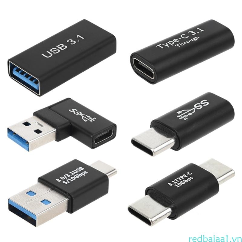 Redbaiaa1 USB C sang Type C Nam Nữ Sạc Bộ Chuyển Đổi Dữ Liệu Kết Nối Mở Rộng