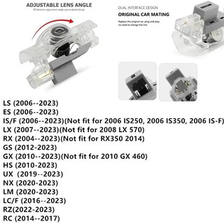 Dành Cho Xe Lexus RX ES GX LS LX IS Series RX300 RX330 RX350 ES250 ES300 IS250 LED Cửa Xe Ô Tô Chào Mừng Đèn Lịch Sự Phụ Kiện Đèn