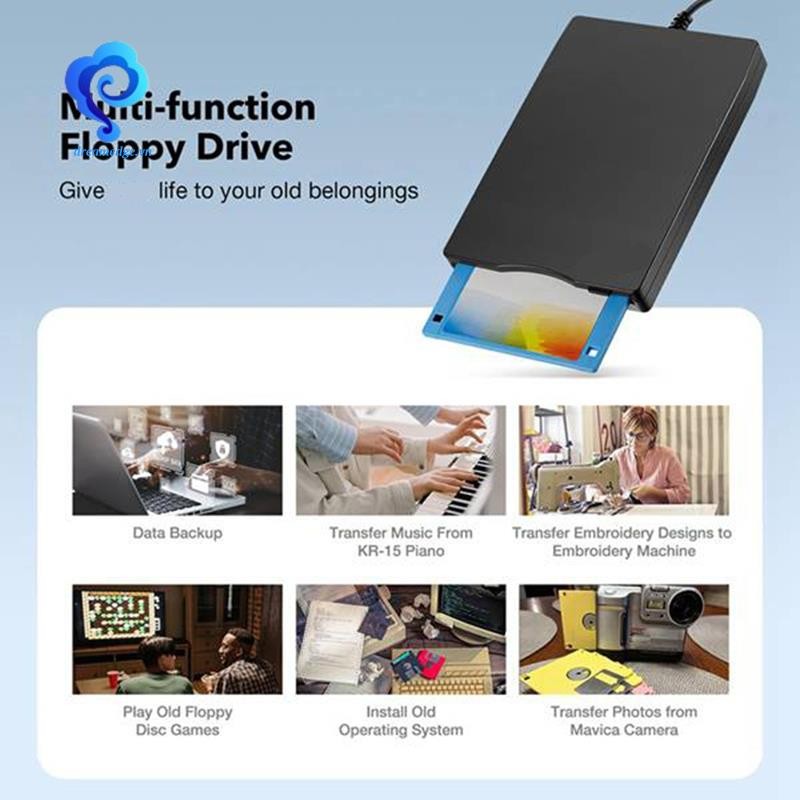 [Dreamedge] Đầu đọc đĩa mềm 3,5 Inch USB gắn ngoài loại A & C Ổ đĩa mềm Đầu đọc đĩa mềm cho máy tính xách tay