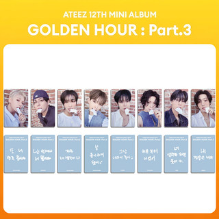 GC9 8 Cái / bộ Thẻ ATEEZ LOMO MINI ALBUM VÀNG GIỜ Phần 3 Bưu Thiếp Bộ Sưu Tập KPOP Stars Ngoại Vi CG9