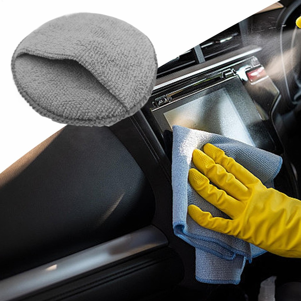 Miếng dán bôi bọt biển sợi nhỏ 5 inch dành cho máy đánh bóng ô tô Máy làm sạch sáp Ba Lan có túi chống trượt Thiết kế tiện dụng pomervn