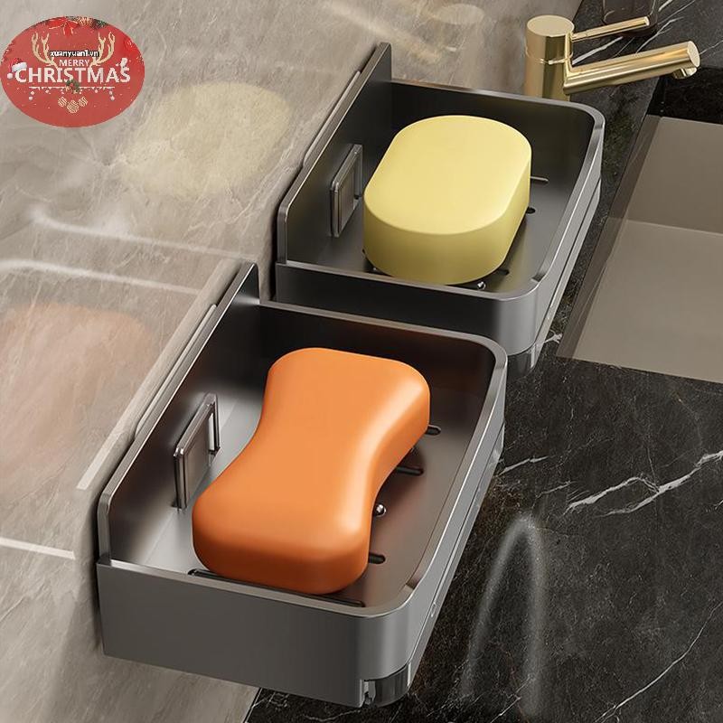 XUAN Phòng Tắm Giá Đỡ Xà Phòng Treo Tường Xà Phòng Xốp Giá Đỡ Người Tổ Chức Thoát Nước Đôi Món Ăn Xà Phòng Phụ Kiện Phòng Tắm VN