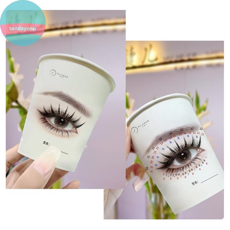 Sund 20 / 50 Cái Làm Đẹp Lông Mi Thực Hành Cốc Giấy Nối Mi Thực Hành Mới Bắt Đầu Lông Mi Đào Tạo Cốc Giấy Dùng Một Lần Đa Năng VN