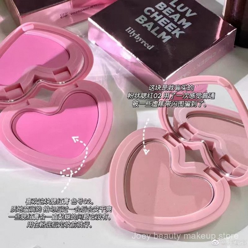 Lilybyred Monochrome Powder Blusher Cream Lilybyred Monochrome Blush Cream Love Cute Natural Vitality Girl Pink Tender Sinh viên dễ thương EAZZ màu hồng