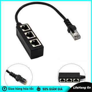 Cáp Chia Mạng LAN RJ45 1 Ra 3 Đầu, Bộ Chia Ethernet Dây Cáp Mạng 1 Sang 3, Tiện Lợi, Dễ Dùng