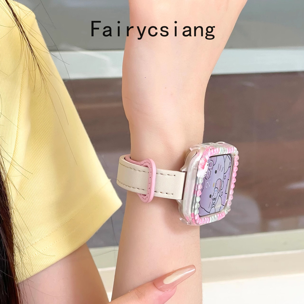 Dây đeo da bị chặn màu thời trang cho Apple Watch 10 42 46mm SE 44 45mm 9 8 7 6 5 4 Vòng đeo tay cho Iwatch 38 41 40mm Ultra2 49mm