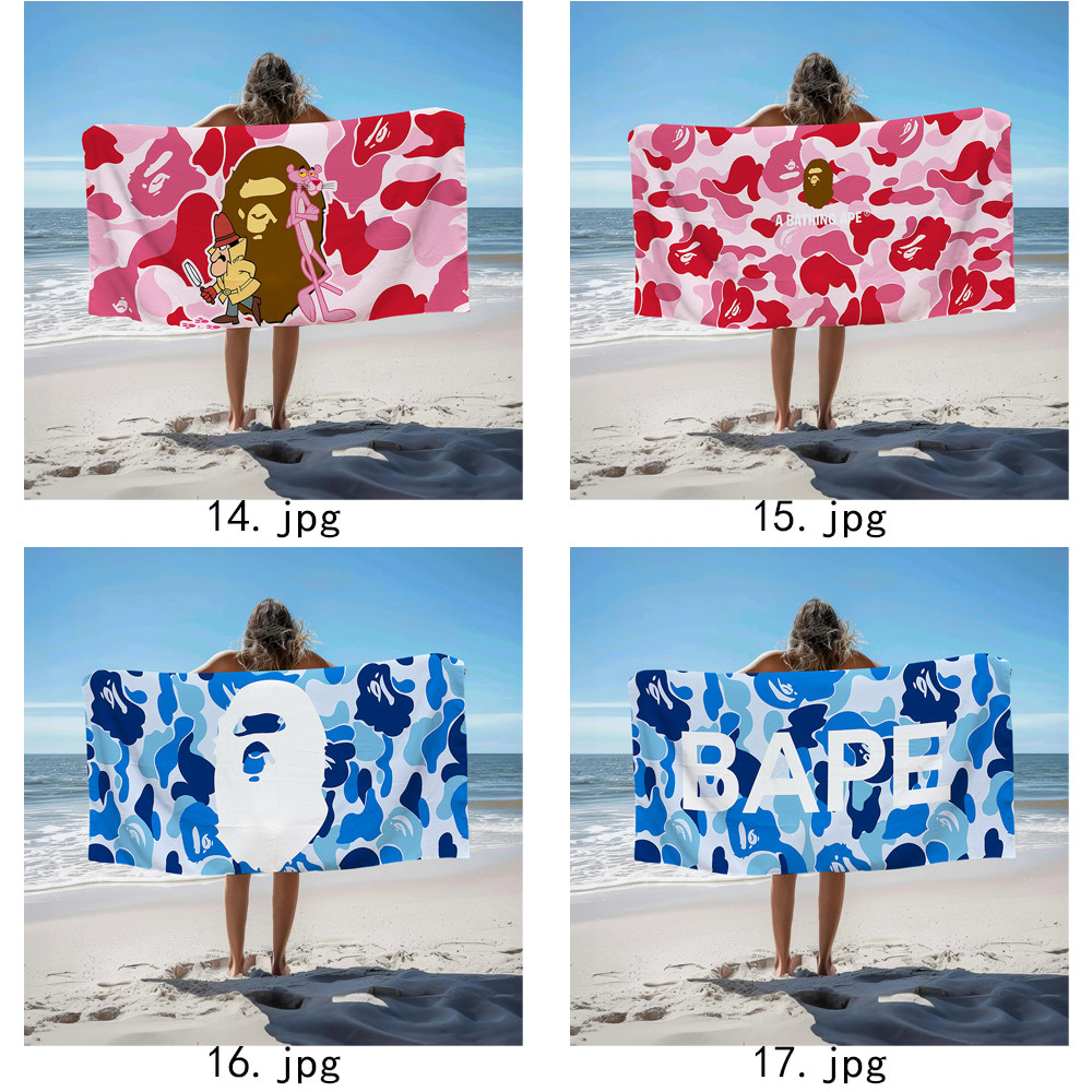 Khăn tắm vách ngăn Bape Ape Logo, Khăn tắm bể bơi đi biển, Quà tặng kỷ niệm sinh nhật