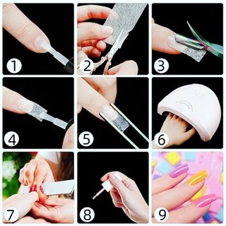 COZYNEST 50 Cái Dạng Bọc, Gel UV Làm Móng Tay Pháp Xây Dựng Lụa Sợi Thủy Tinh Nối Dài Móng Tay, Acrylic 8x4cm Giấy Sợi Thủy Tinh Không Dệt