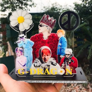 Standee G-Dragon – Mô Hình Anh Long GD Lắp Ghép 3D, In Ảnh Theo Yêu Cầu, Lightstick (Đế Đính Đá)