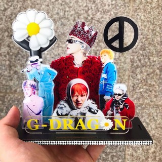 Standee G-Dragon – Mô Hình Anh Long GD Lắp Ghép 3D, In Ảnh Theo Yêu Cầu, Lightstick (Đế Đính Đá)