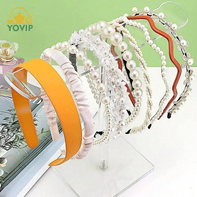 YOVIP Rõ Ràng Giá Đỡ Acrylic Có Thể Tháo Rời Vòng Cổ Vòng Tay Màn Hình Đứng Phụ Kiện Tóc Thanh Cho Băng Đô Tổ Chức VN