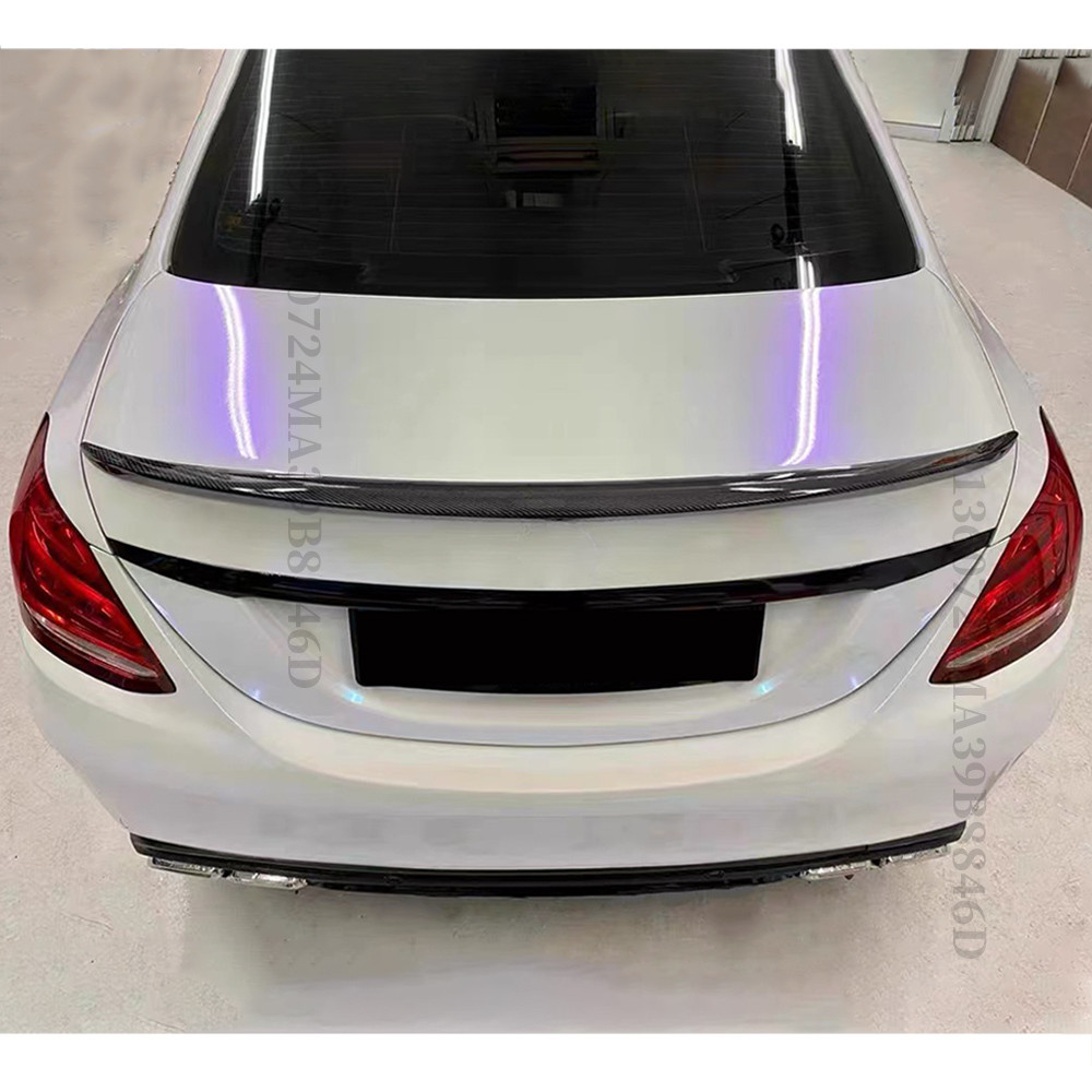 Dành Cho Xe Mercedes Benz C W205 Sedan Và C63 C43 4Door 2014 2015 2016 2017 2018 2019 2020 2021 2022 Phía Sau AMG Phong Cách Xẻ Tà Cánh Đuôi Không Khí Trang Trí Boot Lip Refit Viền