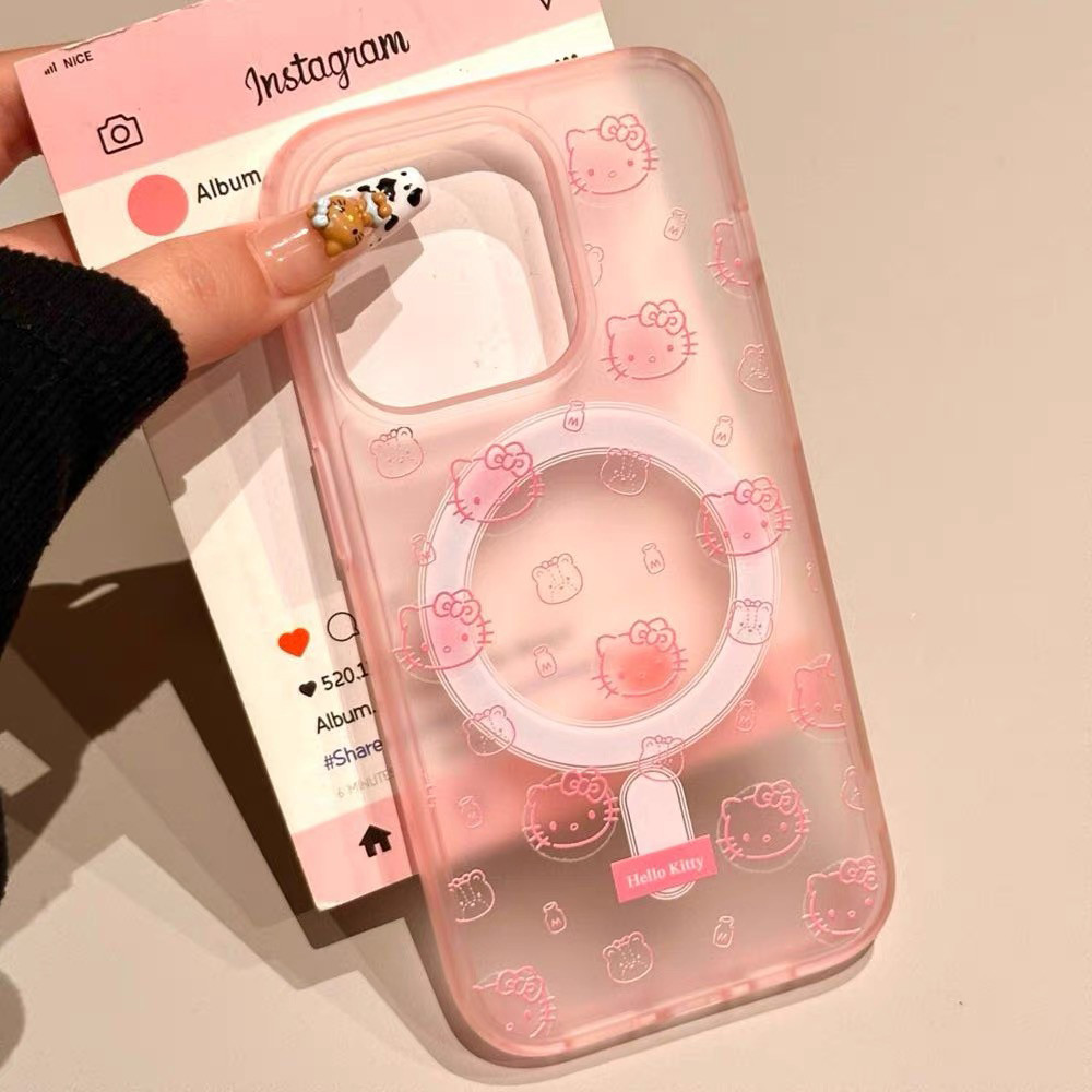 Giá đỡ từ tính Cat Avatar Matte Vỏ điện thoại cứng cho iPhone 17 Pro Max 15 14 13 Vỏ bảo vệ chống sốc