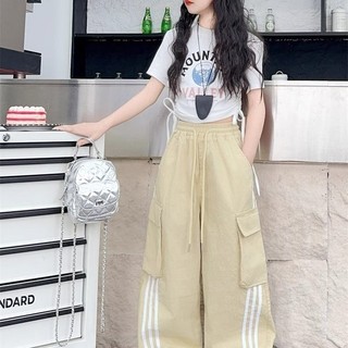 Bộ đồ bé gái phong cách hiphop cá tính – Áo thun ngắn tay + quần cargo ống rộng thời trang
