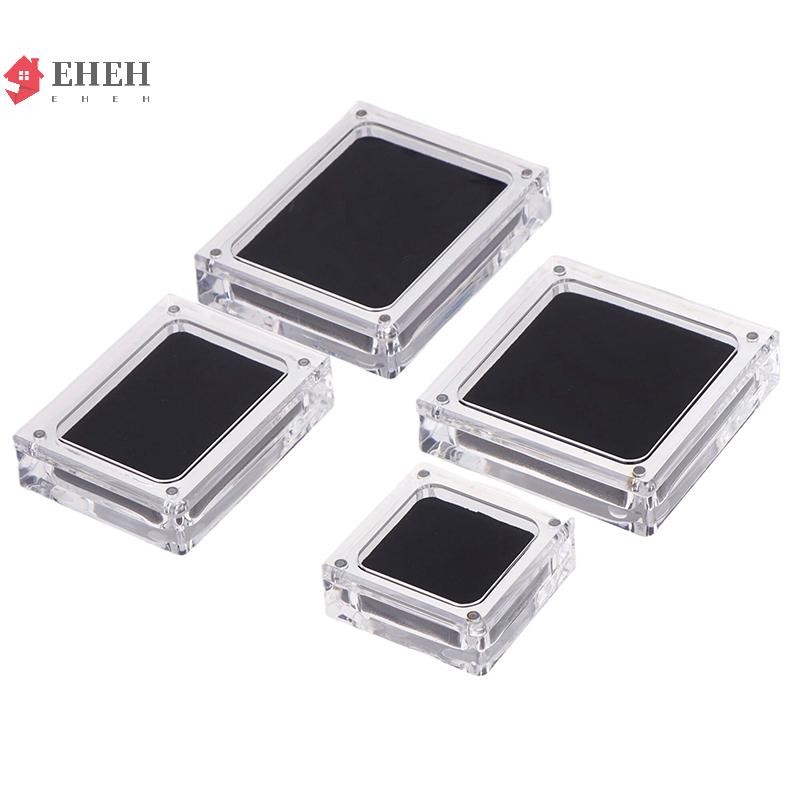 EA Acrylic Glass Top Gem Box Gem Display Stand Holder Storage Organizer Case VN