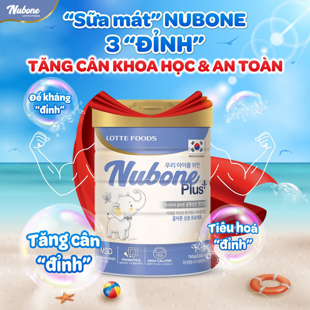 Sữa bột Nubone số 1,2,Plus+ HỗTrợ TiêuHóa,Tăng Cân,Phát Triển Trí Não ...