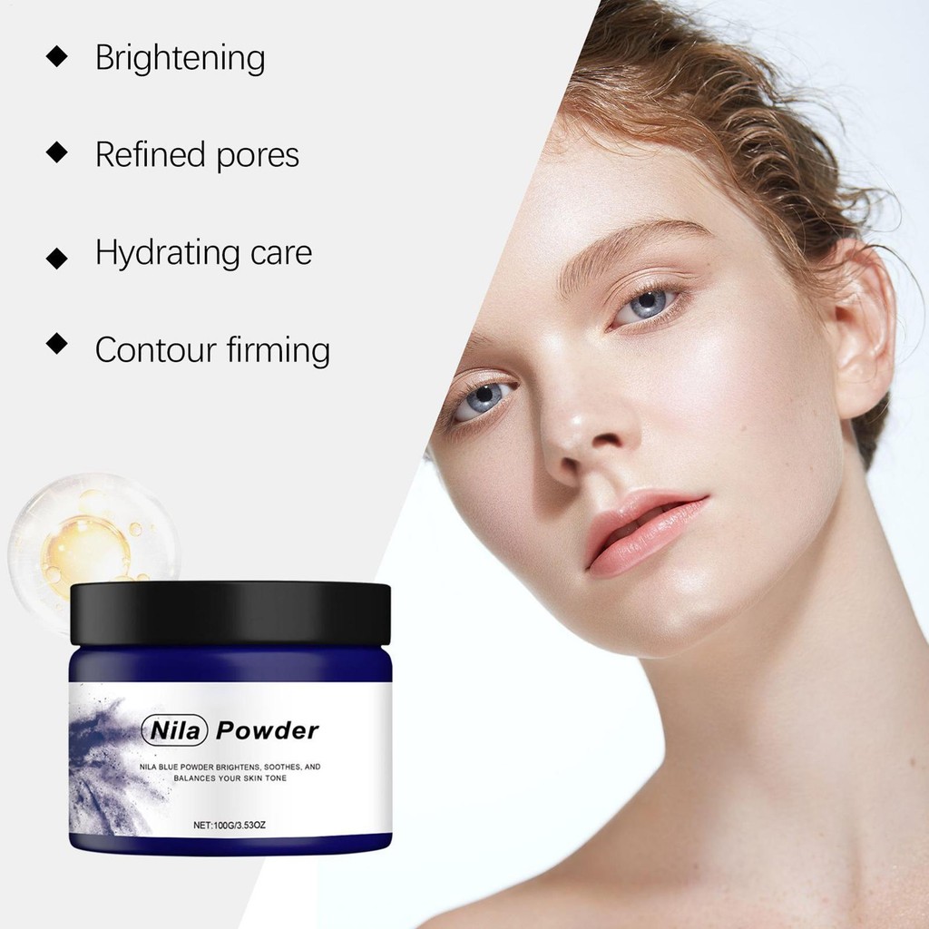 Bột Nila Xanh Ma-rốc Ma-rốc Ma-rốc Bột 100g Mặt nạ Hàng ngày Lỗ chân lông Giảm thiểu Làm săn chắc Bột rửa sạch ewoekvn