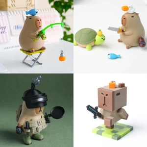 Cá heo vuông Kapibara Sáng tạo Cá heo đặc biệt Hòa bình Elite Từ tính Mecha Capybara Đồ chơi giải nén Búp bê Quà tặng đồ chơi từ tính sáng tạo