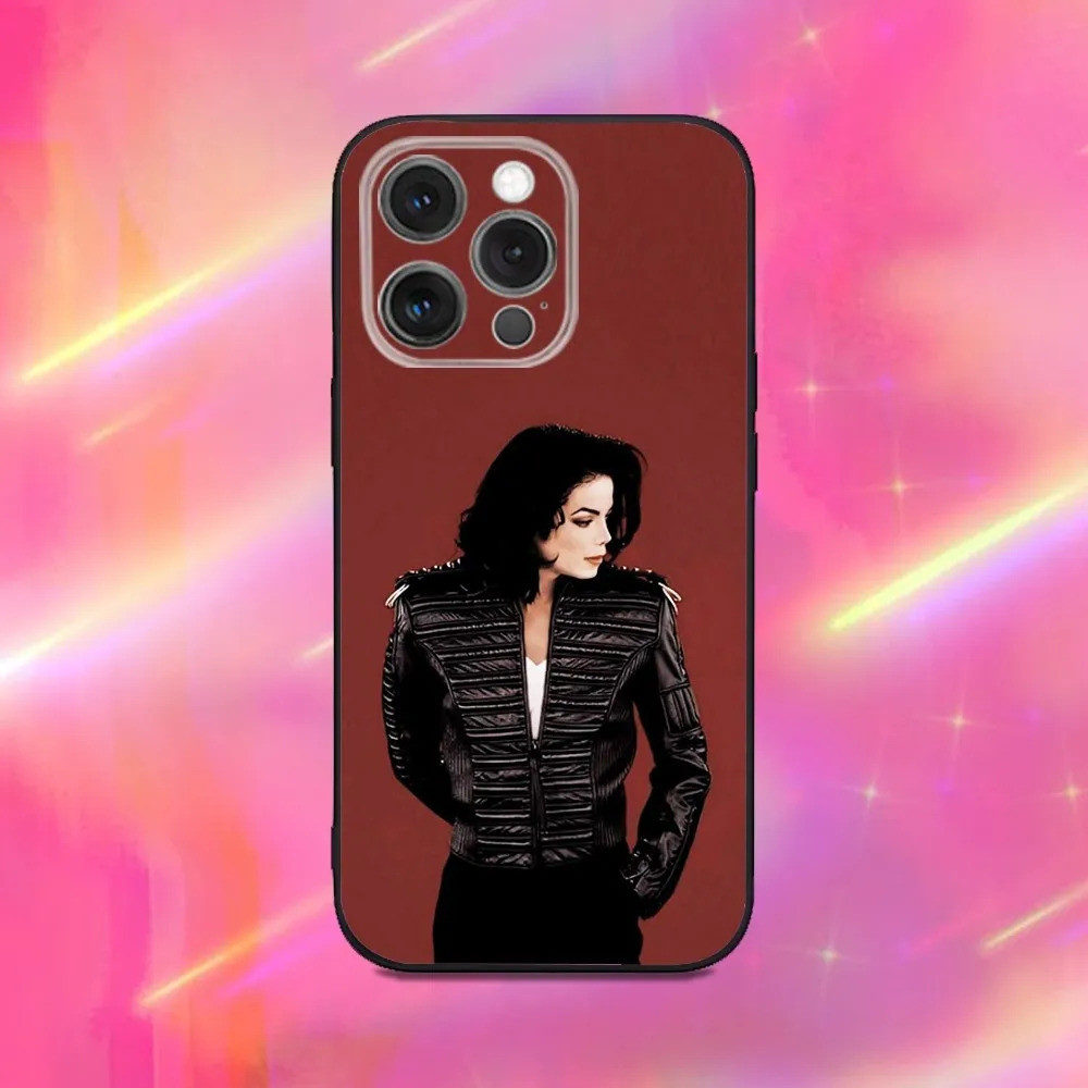 Ốp Điện Thoại TP-2 M-Michael J-Jacksons Cho iPhone 16, 17,14,13,12,11, Pro, Max, Plus, X, XS, XR, SE, 8,7, Mini, Ốp Lưng Silicon Mềm Màu Đen