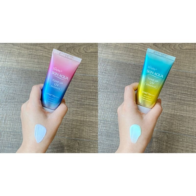 Kem chống nắng hiệu chỉnh sắc da nâng tông Skin Aqua Tone Up Essence, Tuýp lớn 80g