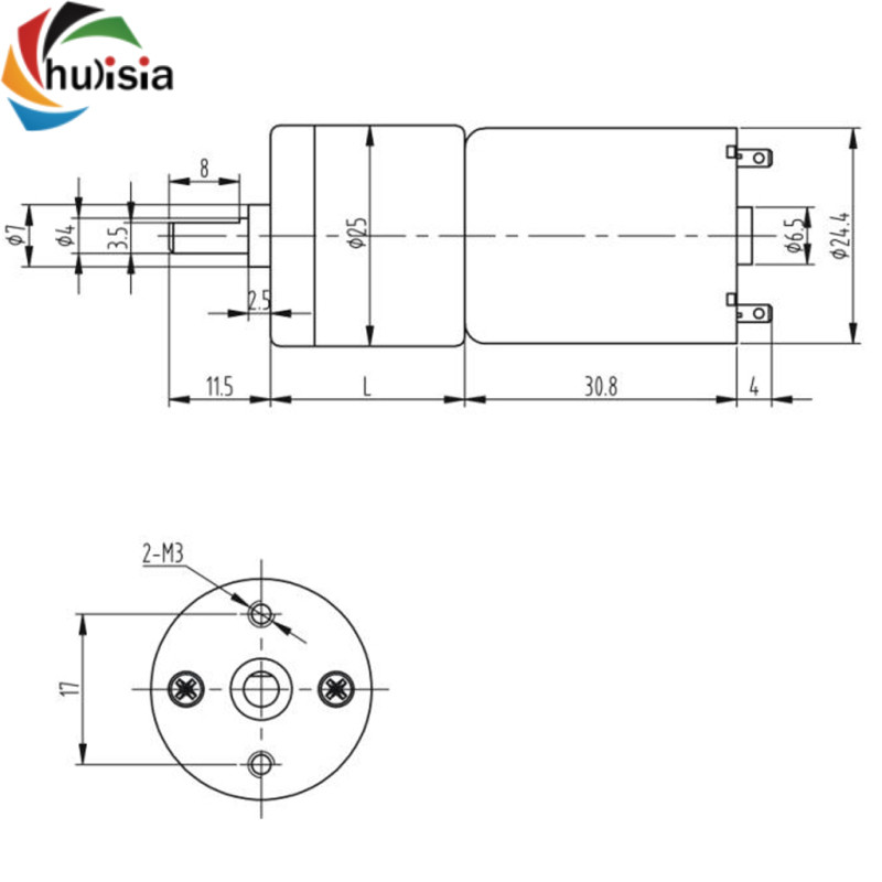 chulisia Động cơ giảm tốc DC 6V 130RPM JGA25-370 Bộ giảm tốc bánh răng thu nhỏ cho Robot
