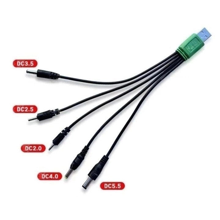 Cáp Dữ Liệu Sạc USB Đa Năng Đầu Tròn 2.5/3.5/5.5mm – Sạc Ổn Định, Kết Nối Nhanh, Chất Lượng Tốt