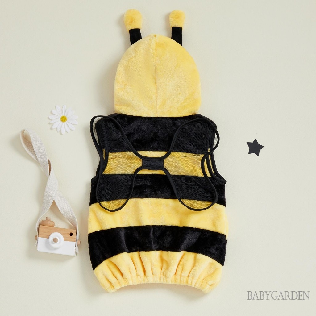 6 tháng-4ttyear Bé Trai / Bé Gái Halloween Ong Trang Phục Hóa Trang Không Tay Sọc Có Mũ Trùm Đầu Áo Vest Có Cánh