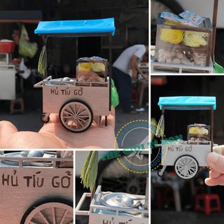 Mô hình gỗ tự lắp ráp DIY- Thế Giới Tí Hon-Hàng Rong- XE HỦ TIẾU GÕ - HR08 (Sản phẩm chưa kèm keo)