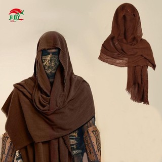 Áo trùm đầu thời trung cổ màu nâu đen, phù hợp cosplay unisex