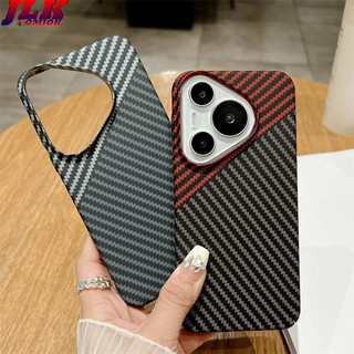 [Jlk] Vỏ giáp PC họa tiết sợi Carbon sang trọng cho Huawei Pura 70 Pro Plus P70 Vỏ bảo vệ chống sốc siêu cứng