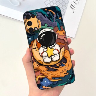 Dành Cho Realme 7 5G RMX2111 Mèo Dễ Thương Khủng Long Phi Hành Gia Phim Hoạt Hình Realme7 5G Màu Kẹo Silicon Mềm Vỏ Điện Thoại