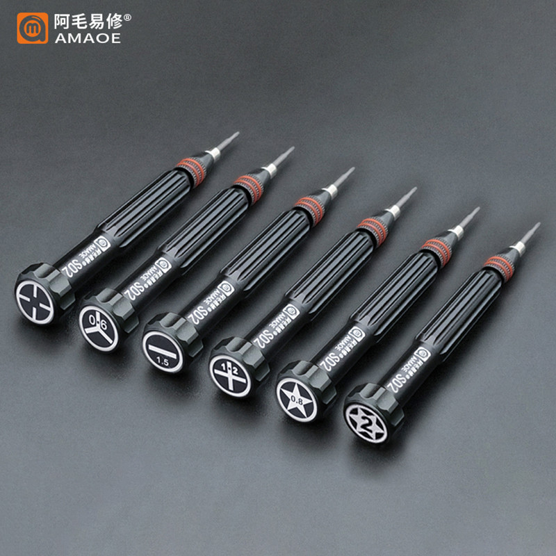 AMAOE SD2 Tua Vít Từ Tính Chính Xác S2 Thép Bit Vít Driver Cho iPhone Android Máy Tính Bảng Điện Thoại Di Động Mở Dụng Cụ Sửa Chữa