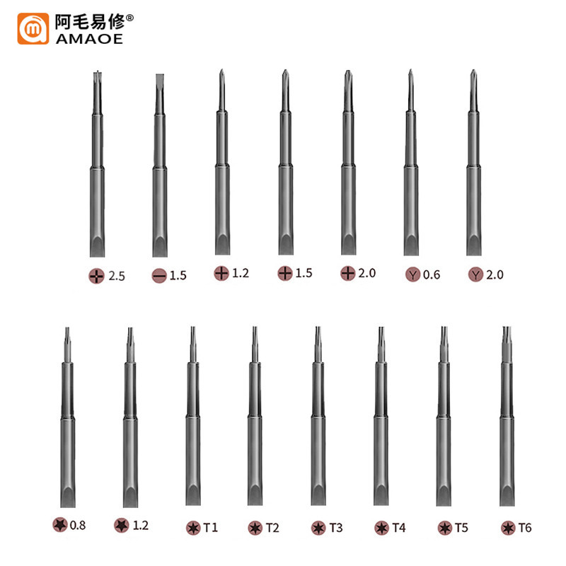 AMAOE SD2 Tua Vít Từ Tính Chính Xác S2 Thép Bit Vít Driver Cho iPhone Android Máy Tính Bảng Điện Thoại Di Động Mở Dụng Cụ Sửa Chữa