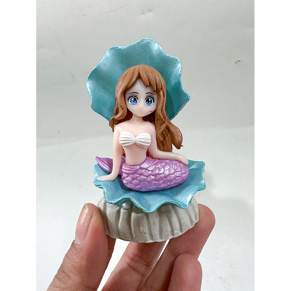 Nàng Tiên Cá Mini Trang Trí Bể Cá Cảnh, Tiểu Cảnh Cao 8cm