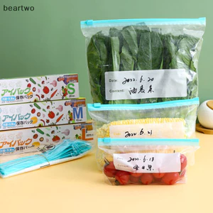< Beartwo > 20 Chiếc Bọc Nhựa Bao Bì Túi Bảo Quản Thực Phẩm Có Thể Tái Sử Dụng Tủ Đông Sandwich Niêm Phong Túi Bếp Tủ Lạnh Bảo Quản Thực Phẩm Đẹp
