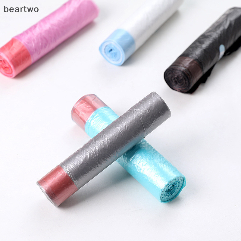 < Beartwo > Túi đựng rác dày kín cầm tay Hộ gia đình Túi đựng rác dùng một lần Vệ sinh nhà bếp Túi đựng rác Bảo quản chống thấm nước Đẹp