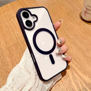 Ốp Điện Thoại Từ Tính Acrylic Trong Suốt Pha Lê Vỏ Chống Sốc Cho iPhone 16 Pro Max 15 14 13 12 11 Pro Max