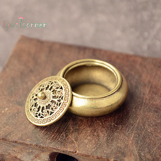 [Lostcorner] Đầu đốt hương sen Jiuding bỏ túi bằng đồng thau Đầu đốt hương rỗng [Mới]