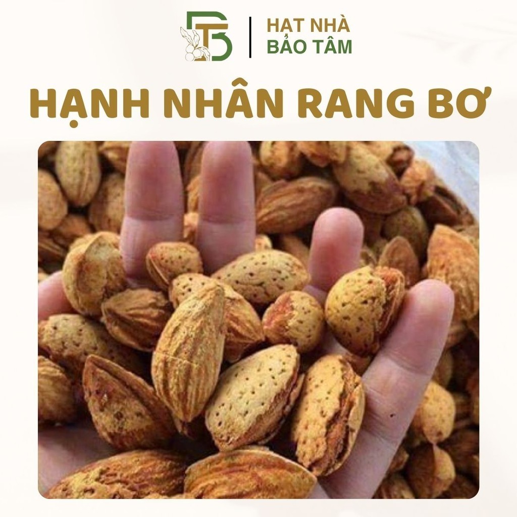 Hạnh Nhân Rang Bơ [Vỏ Mỏng] Bùi Béo Dễ Ăn - Xưởng Hạt Dinh Dưỡng Bảo Tâm