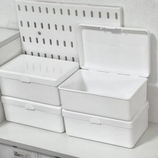 Hộp lưu trữ PURECOTTON0, Hộp đựng hình nhựa lật, Hộp sắp xếp chống bụi Văn phòng phẩm