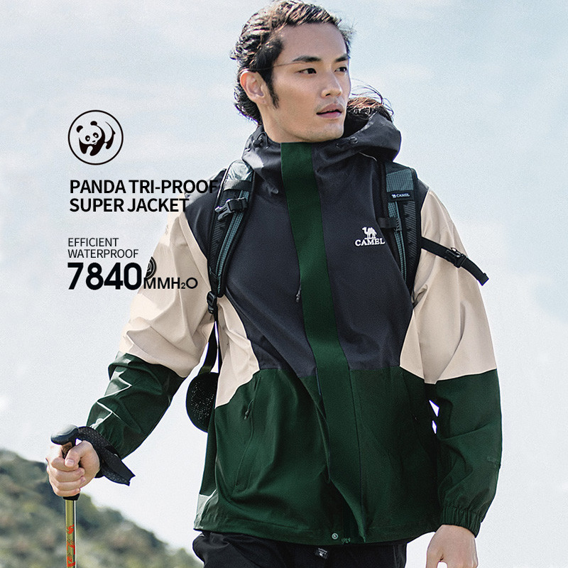 Ảnh Áo khoác ngoài trời chống nước / chống gió CAMEL CROWN dành cho nam và nữ Áo khoác một lớp Quần áo leo núi 4